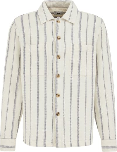 WE Fashion Heren regular fit overshirt met structuur