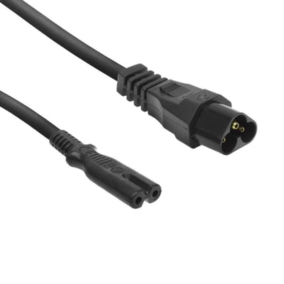 ACT Netsnoer C6 - C7 zwart 0,2 m AK5249