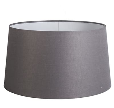 QAZQA rond schuin linnen - Lampenkap - Ø 450 mm - Donkergrijs -