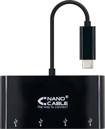 USB C to USB Adapter NANOCABLE 10.16.4401-BK (10 cm) Black