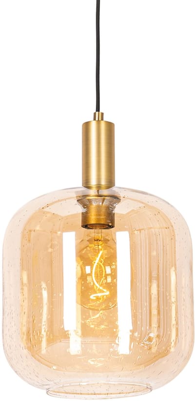 QAZQA zuzanna - Design Hanglamp - 1 lichts - Ø 25 cm - Oranje - Woonkamer | Slaapkamer | Keuken