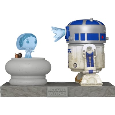 Star Wars R2-D2 and Princess Leia Hologram (Pop! Deluxe) vinylfiguur 766 Unisex Funko Pop! - Neutraal - Standard