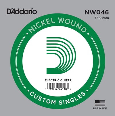 D'Addario NW046 nikkel omwonden enkele snaar - Enkele snaar voor gitaar