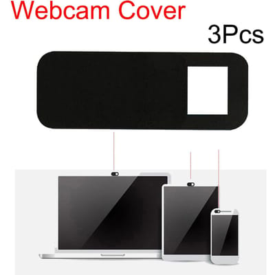 3 Stuks Ultra Dun Plastic Webcam Camera Covers Beschermers Anti Hacker Gluren Bescherming Covers zwart