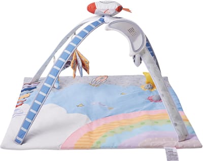 Baby Speelmat met Sensorisch Speelgoed, Activiteitstafel met Lichtgevende Muzikale Raketten voor Baby's van 0-18 Maanden, Ideaal Cadeau voor Motorische Vaardigheden en Sensorische Ontwikkeling
