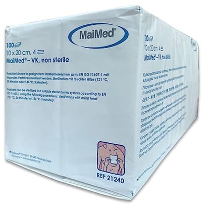 Vliescompressen 10 x 20 cm - Niet-steriel - 100 Stuks voor Wondverzorging
