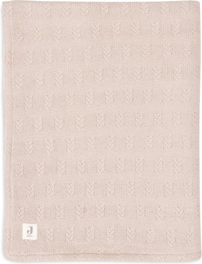 Jollein - Deken Ledikant 100x150cm - Dekentje Baby - Grain Knit - Wild Rose/Velour