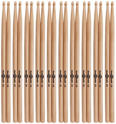 5B Drumstokken, Esdoorn, Houten Tip, 10 Paar