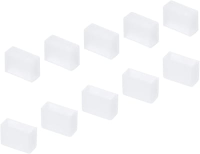 Pack van 120 Waterdichte Siliconen Stoppen voor LED Tube Strips met 2 Gaten, Geschikt voor Thuis en Kantoor, 10mm Breed, Perfect voor 3528/2835/3014 Strips