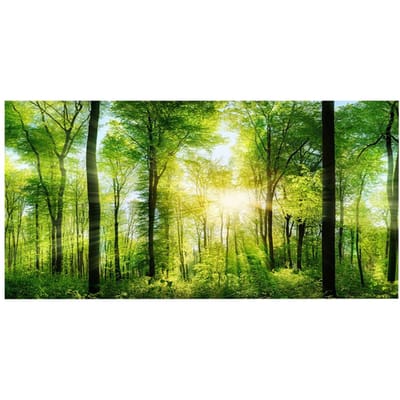 3D Effect Zelfklevende Bos Poster voor Aquarium Vissenkom Decoratie 122 x 50cm yellow