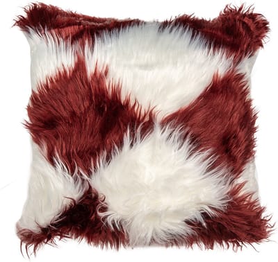 Clayre & Eef Kussenhoes 45x45 cm Wit Rood Polyester