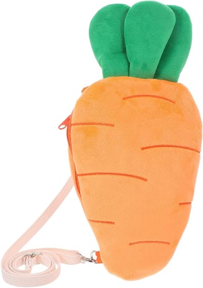 Kleine Grappige Creatieve Casual Schoudertas in Wortelvorm voor Meisjes en Vrouwen, Leuke en Unieke Tas voor Kinderen