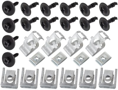 Audi A4 B8/A5 8T - Motorafdekking Clips - 28 Stuks - Vervangingsonderdeel - Duurzaam - Eenvoudige Montage