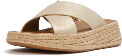 FitFlop FitFlop F-Mode Espadrille Shimmersuede Cross Slides - Maat 43