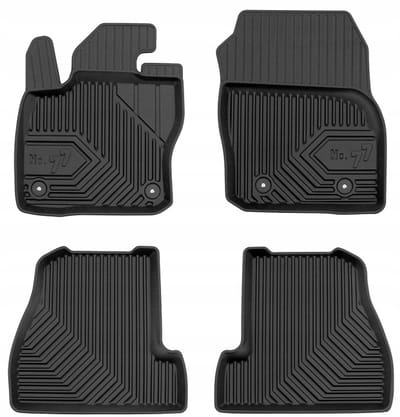 No.77 Premium Rubberen Mattenset - Geschikt voor Ford Focus MK3 (2010-2019) - 4-delig - Hoogwaardig TPE - Geurloos - Zwart - FROGUM