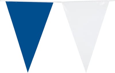 Boland - PE vlaggenlijn wit/blauw - Geen thema - Feestversiering