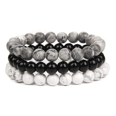 Sorprese armband - Nature - armband heren - 3 snoeren - cadeau - Model F