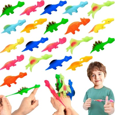 Vliegende Dinosaurussen Speelgoed Set van 20 Stuks, Leuk Katapult Speelgoed voor Kinderen, Creatief Speelgoed voor Verjaardagen en Feestjes