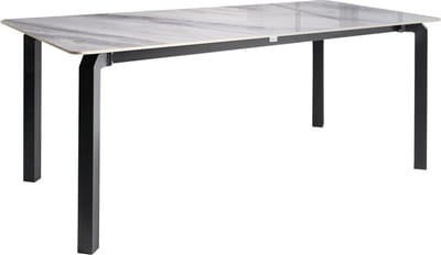 FELETTO - Tuintafel - Zwart/Grijs marmer - 180 x 90 cm - Steen