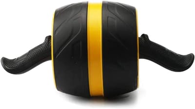 Buikspierroller - Fitnesswiel - Core Training - Veerondersteuning - 880 Pond Gewicht - Zwart