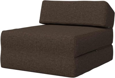 Opvouwbare Slaapbank - Bankbed Matras - Compact Zitten Slapen - Omkeerbaar Ontwerp - 60 x 70 x 41 cm - Taupe