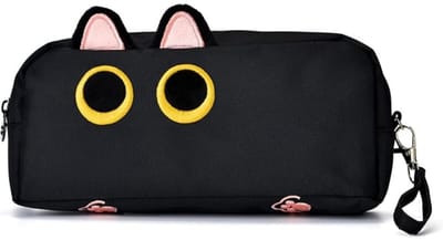 QTTVBTNA Etui met Kattenmotief – Grote Capaciteit – 3D Kattenontwerp – Voor Studenten & Tieners