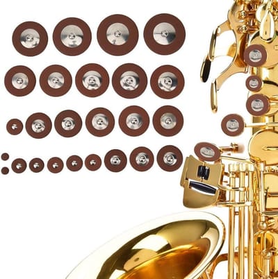 Dailygoods- Tenorsax Pads - Duurzaam - Vervangingsaccessoires - Multi Size - 25 Stuks - 9mm tot 52mm - Saxofon Pads