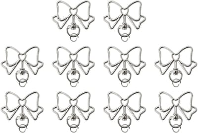 Dailygoods- Sleutelhanger Strik - 10 Stuks Sleutelhanger Ringen - Karabijnhaak - Zinklegering - Lichtgewicht - Roestbestendig - Sleutelring