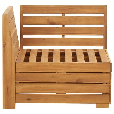 vidaXL - 2-delige - Loungeset - met - kussens - massief - acaciahout