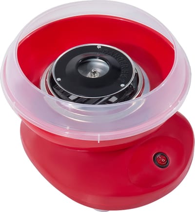 HOMCOM suikerspinmachine - met stokjes en maatlepel - antislip - rood