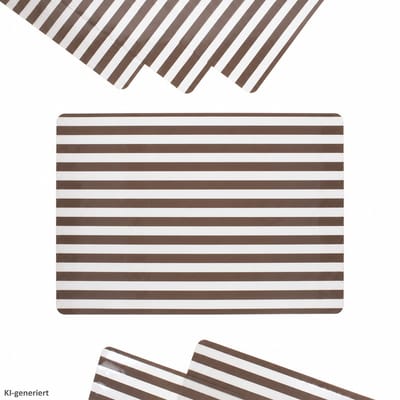 Set van 6 CADO placemats bruin-transparant 43 x 28,5 cm rechthoekig – 10897