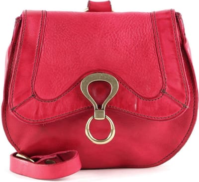 CAMPOMAGGI Leren Schoudertas Handtas Mini Crossbody Bag Orchidea Paars