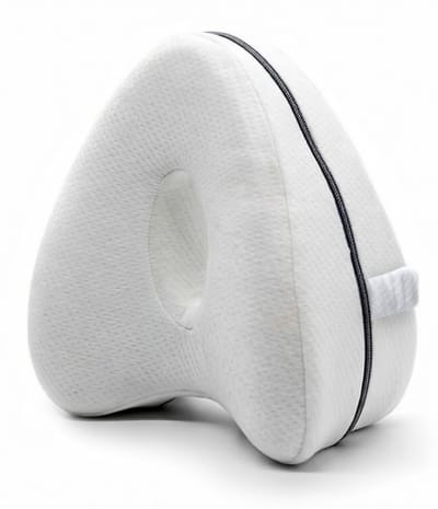 Sleeptight - Kniekussen voor in Bed - Zijslaapkussen - Pijnverlichtend Orthopedisch Beenkussen Traagschuim - Ergonomisch Zijslaper Kussen - Met Band - 25cm