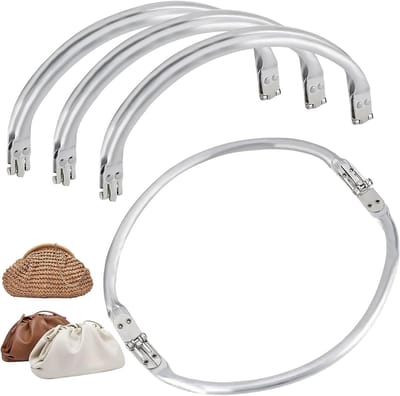 Set van 4 U-vormige Portemonnee Sluitingen, 9 x 4,3 inch, Handvat voor DIY Tas, Perfect voor Clutch en Ambachtelijke Projecten