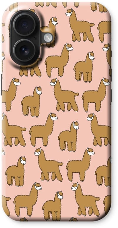 Case Company® - Hoesje geschikt voor iPhone 16 hoesje - Alpacas - Tough Case - Maximale Bescherming alle Kanten en Schermrand
