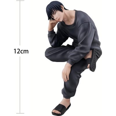 Anime JJK Figuur Gojo Satoru Fushiguro Toji Zittende Houding Actiemodel Bureau Decor Auto Accessoire Cadeau Verzameling 5-12CM black