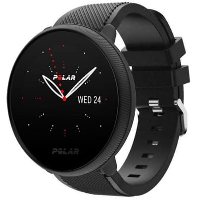 Polar Ignite 2 twill siliconen band (zwart)