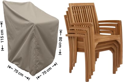 Raffles Covers Tuinstoelhoes - 70 x 70 H: 115 cm - RSTACK70 - Waterdicht - Ademend - UV-bestendig - Elastisch rijgkoord - Beschermhoes tuinmeubelen