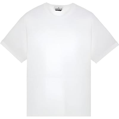T-shirt Homme Manches Courtes Col Rond Imprimé Logo Uni Stone Island Hauts Blanc 801520457-V0001 L white