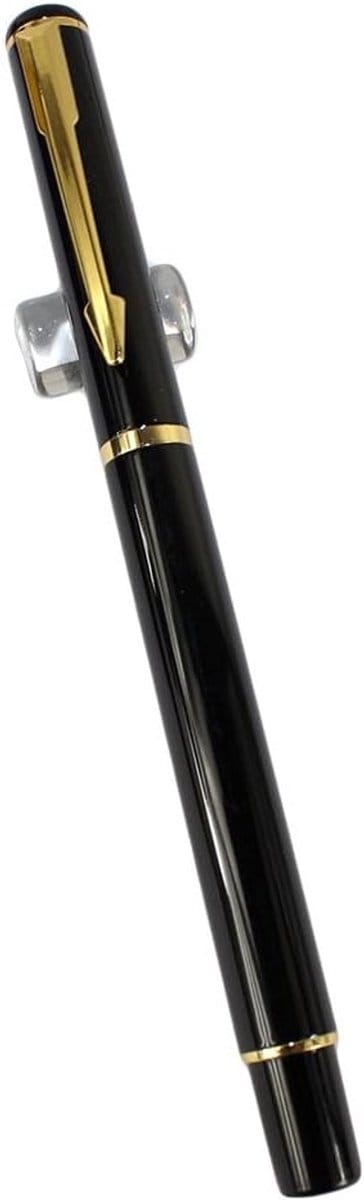 Stijlvolle vulpen met gouden clip, zwart design, perfect voor professioneel gebruik en schrijfliefhebbers