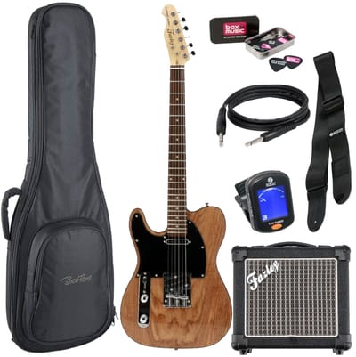 Elektrische gitaar starterset - incl. versterker, tas - Fazley FTL218 - Hout