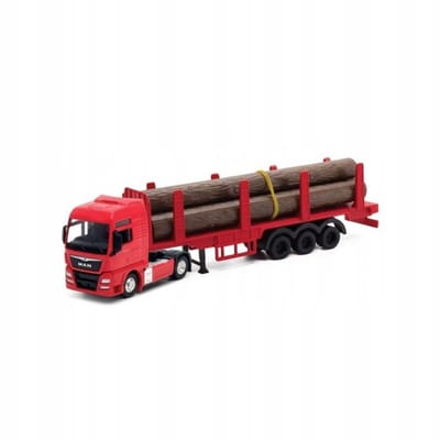 Welly MAN TGX Vrachtwagen met Hout 1:64 - Realistisch Verzamelaarsobject