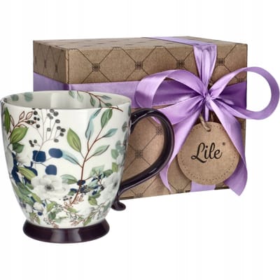 Grote Porseleinen Kop met Bloemendessin - Perfect cadeau