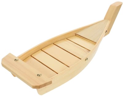 Dailygoods- Dienblad Houten Sushi-Boot - Dienblad Antislip - Dienblad Groot - Dienblad Vierkant - Dienblad voor Feesten - Houten Materiaal - Sushi Schaal