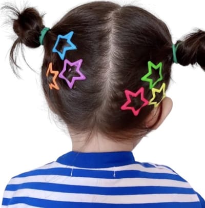 Hiden - Haarclips Set - Haarspelden Set - Haarspeld - Haarklemmen - Haar Accessoires - Kinderen - Colour Stars - 5 stuks