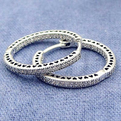 Originele Hearts Of Circles Oorbel Met Kristal Voor Dames 925 Sterling Zilveren Oorbel Huwelijksgeschenk Europa Sieraden gray