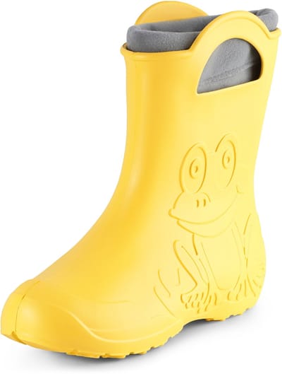 Ladeheid LA-CA-FrogWoWinter Dames Regenlaarzen - Rubber - met Binnenschoen - EVA - Wasbare Binnenschoen - Geel - 38/39