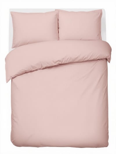 HUSH Living - Dekbedovertrek percale 100% katoen - 200TC - extra fris en koel - sterk en slijtvast - 200x220+20cm -2 x 60x70cm kussenslopen - met bevestigingslusjes - oudroze