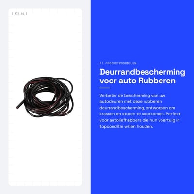 Dailygoods- Deurrandbescherming Rubber - 5 m - Bescherming tegen Krassen - Flexibel - Duurzaam - Voor Deur/Bumper - Autodeurbescherming