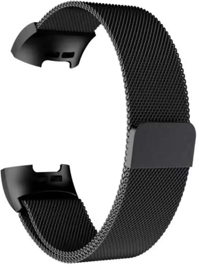 Stalen bandje geschikt voor Fitbit charge 3 en 4 - Milanees Fitbit bandje - Charge 3 en 4 - Small - Zwart - Chique Fitbit bandje - Milanees - Hip fitbitbandje - CHPN
